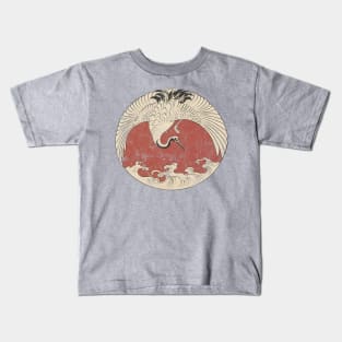 Crane and wave Kids T-Shirt